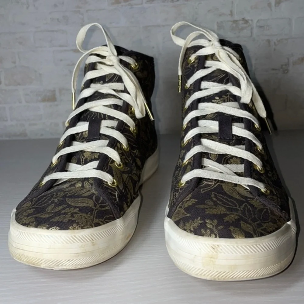 Anthropologie Rifle Paper Keds Queen Anne Floral High Top Sneakers Casual Shoes